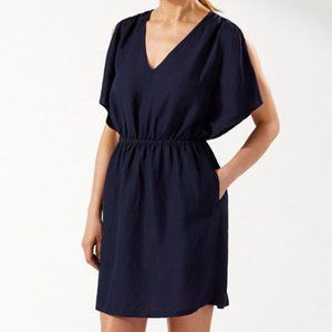 Tommy Bahama - Navy St. Lucia Split Sleeve Linen Blend Cover-Up Dress - Size L